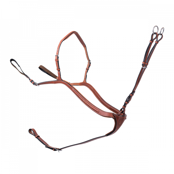 Hunting breastplate with adjustable bridge + sport martingale with rings